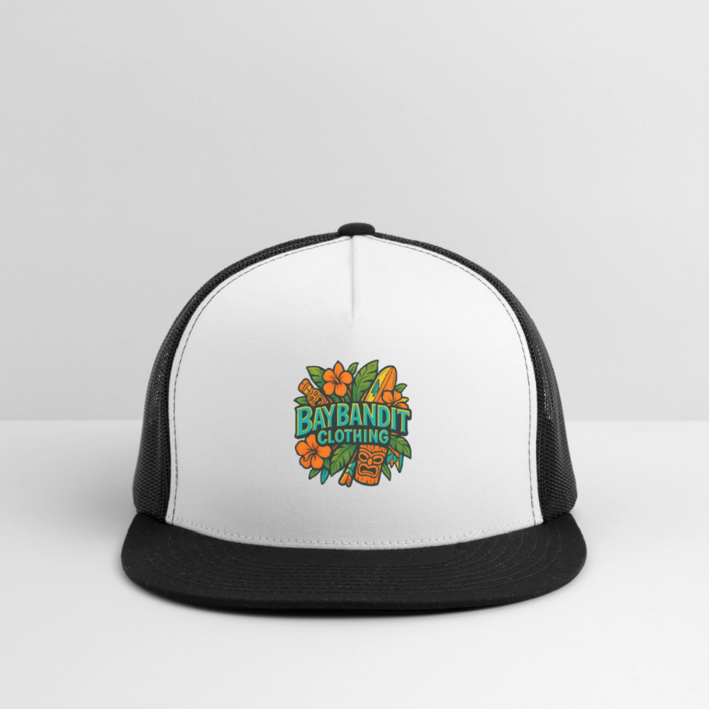 Baybandit Clothing Tiki Sign Trucker Hat - white/black